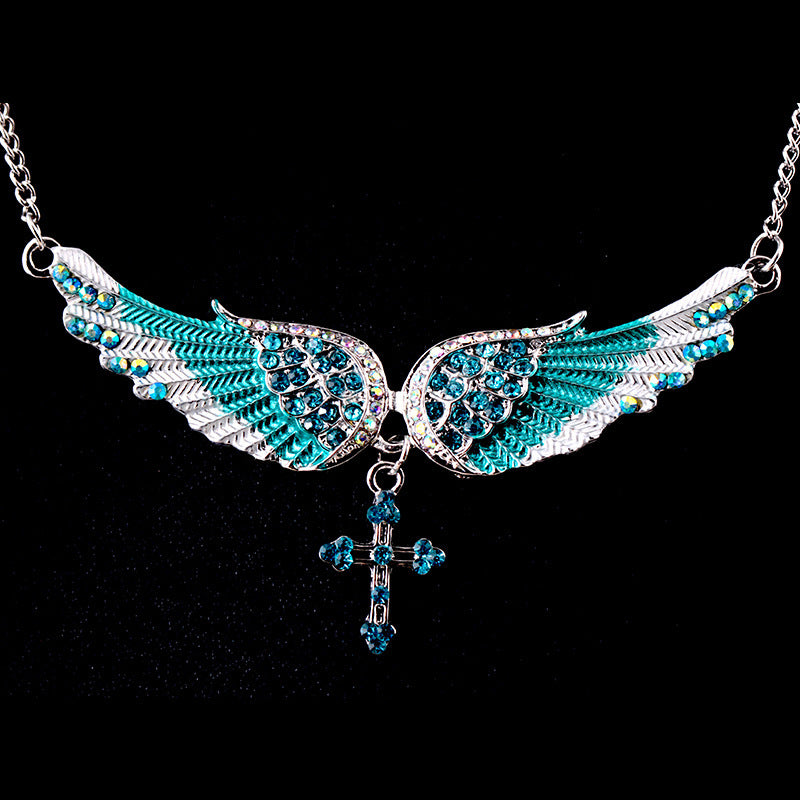 Wholesale Fashion Angel Wing Diamond Earrings